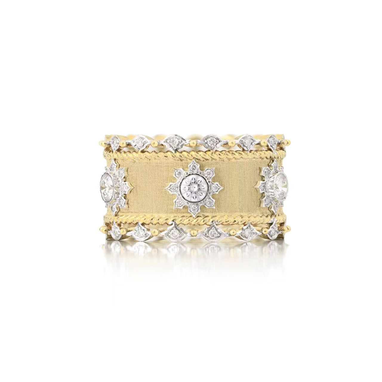 YELLOW AND WHITE 18KRING WITH DIAMONDS-1