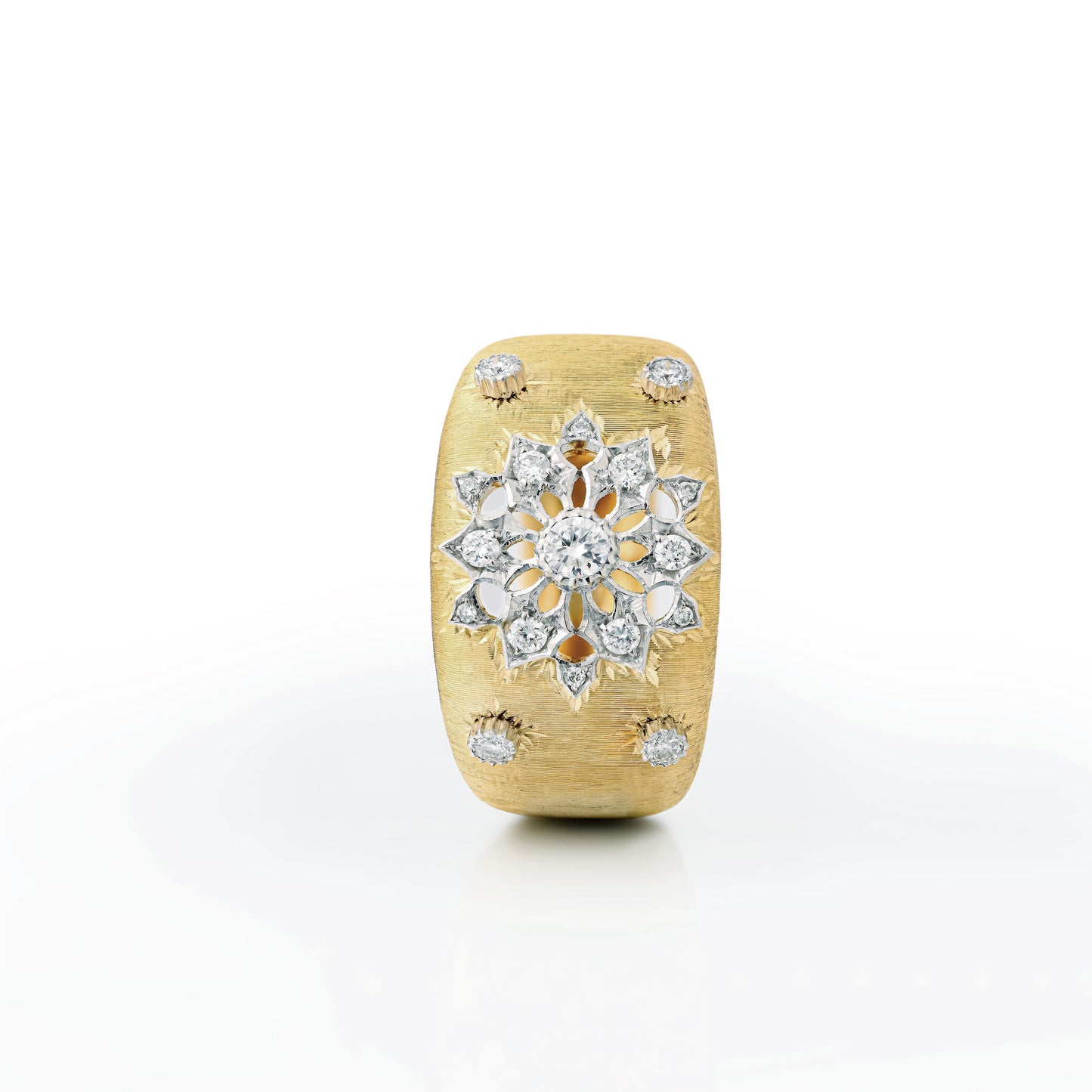 YELLOW AND WHITE GOLD DIAMONDS RING