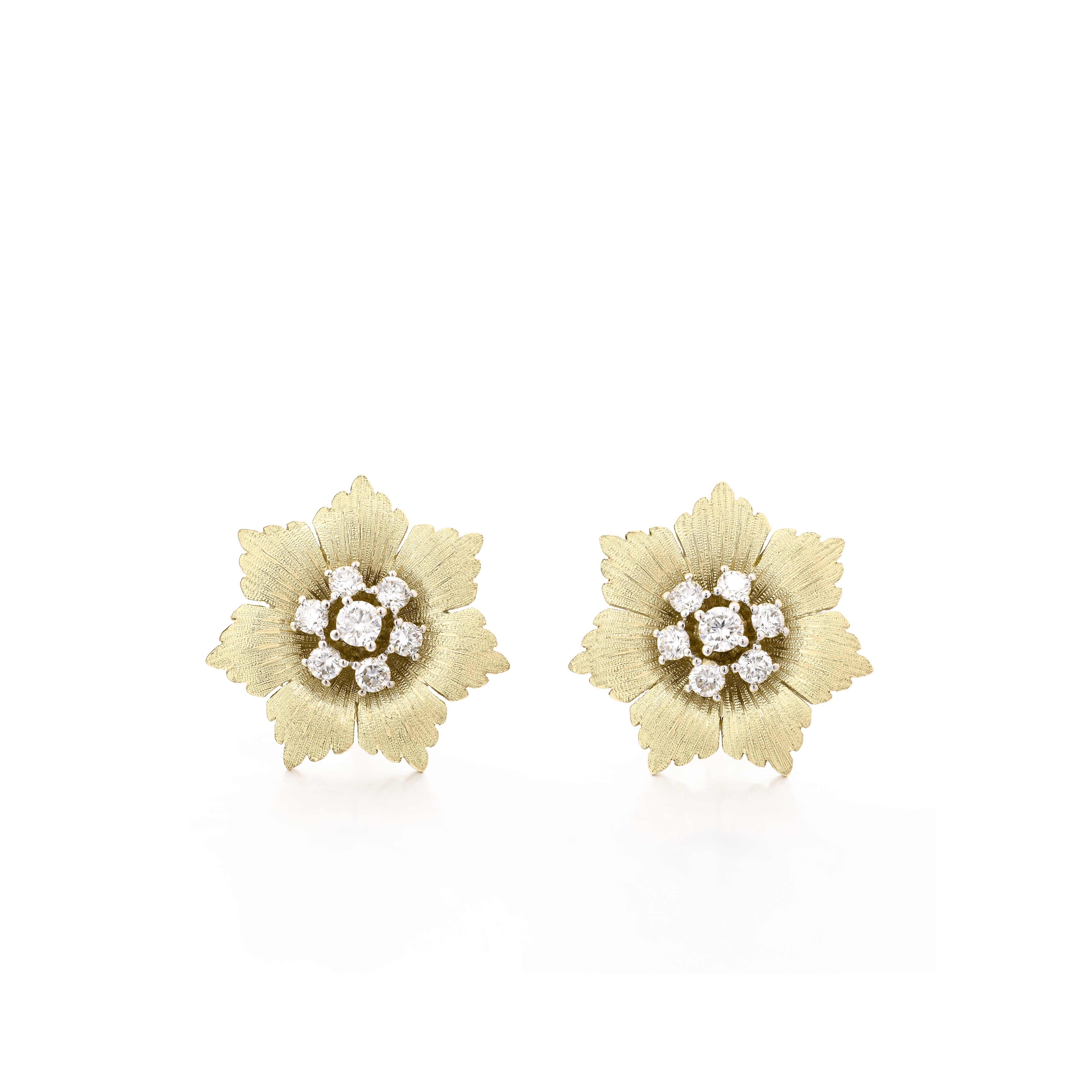 YELLOW AND WHITE GOLD DIAMONDS EARRING-1